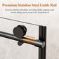 Frameless Stainless Steel Round Tube Single Sliding Shower Door