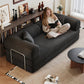 78.8' Compression Sofa,Convertible Floor Sofa Bed-with Pillow Back Support Armrest,Comfy Futon Couch Sleeper Bed,Loveseats Boneless Modular Sectional Sofa,Corduroy fabric,for Living Room,Bedroom,Black