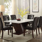 Forbes - Dining Table With Marble Top - White Marble Top & Walnut