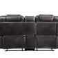Braylon Magnetite Synthetic Leather Recliner Loveseat with Cupholder Console