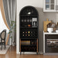 71' Farmhouse Arched Wine Bar Cabinet