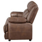 Ellington Upholstered Padded Arm Loveseat Dark Brown - view 2
