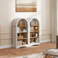 47" Freestanding Display Rack with Woodgrain Shelves
