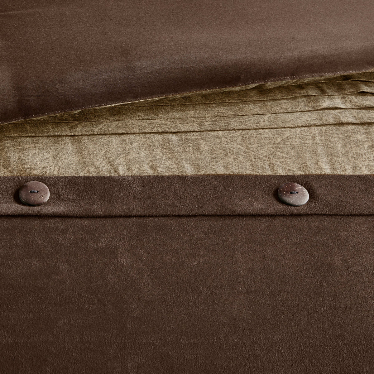 7 Piece Faux Suede Comforter Set Brown California King