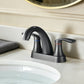 Two Handle 4 Inch Centerset Bathroom Sink Faucet with Pop-Up Drain