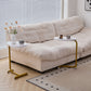 White C-shaped Side Table for Living Room & Bedroom