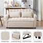 Convertible Sofa Bed Loveseat Sofa With Three USB Ports, Two Side Pockets, Two Cup Holders And 360° swivel - view 5