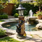 Charming Rustic Welcome Bear Statue