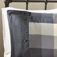 7 Piece Herringbone Comforter Set Grey Queen