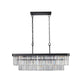 Adjustable Rectangular Crystal Chandelier