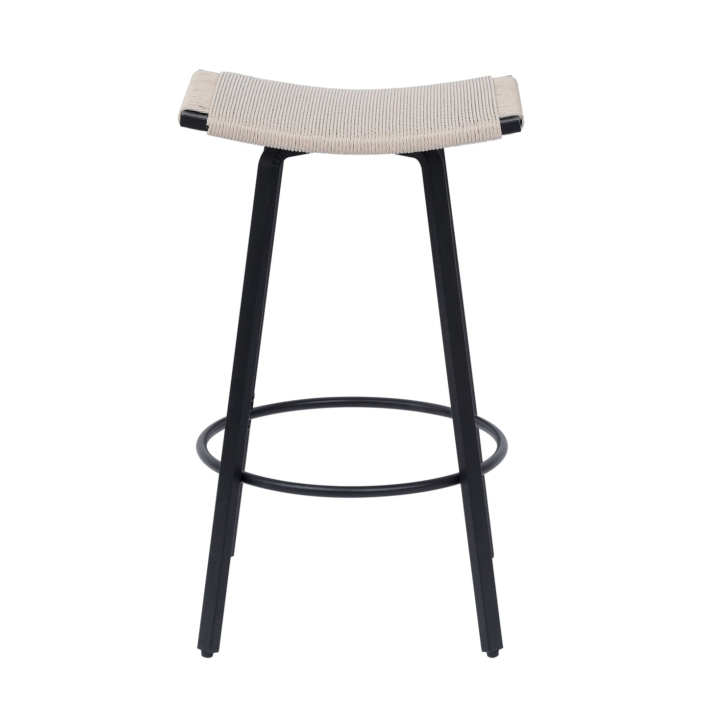 Backless Handwoven Kitchen Dining Bar Stools Set of 2