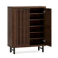 33.46" Modern Dark 6-Tier Shoe Cabinet