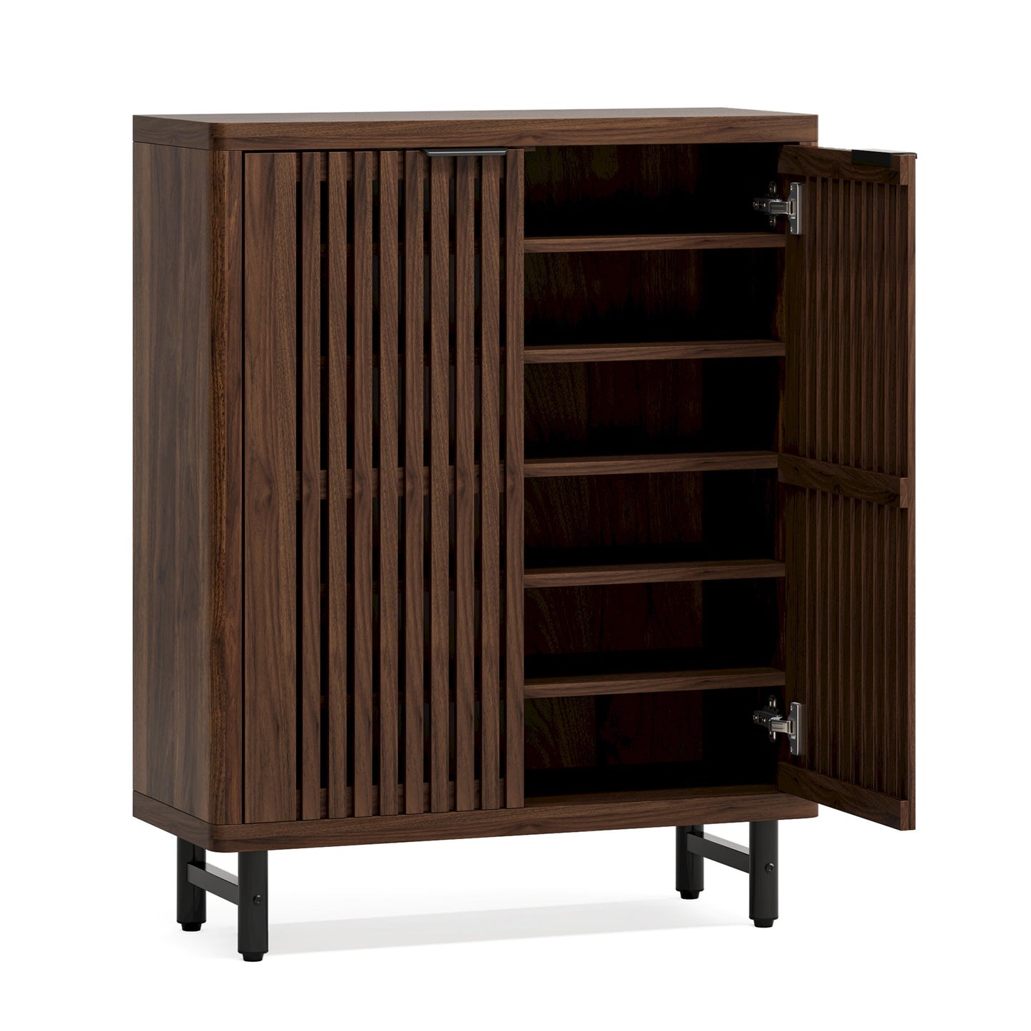 33.46" Modern Dark 6-Tier Shoe Cabinet
