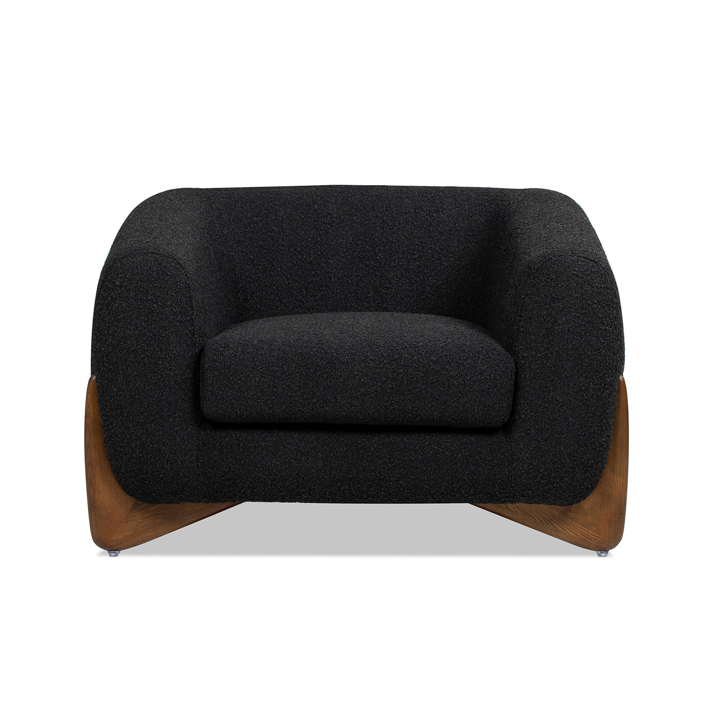 Alpine 44" Sherpa Arm Chair, Ebony
