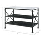 Brahm - Kitchen Island - White Marble Top & Gray