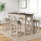 Console Table with 4 Stools
