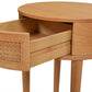 Cabana 18" Round Cane Rattan Storage Side Table