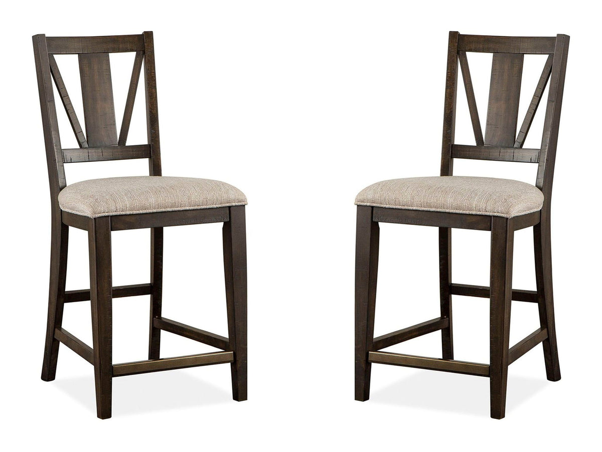 Westley Falls - Counter Chair With Upholstered Seat (Set of 2) - Graphite