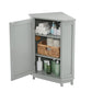 Grey Triangle Corner Bathroom Cabinet