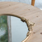 19x16 Round Mirror Tray with Gold Frame