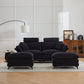 Deep Seat Sectional Sofa with Ottomans