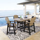 Fairen Trail - 5 Pc. - Counter Dining Set - Black / Driftwood