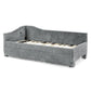 Full Size Curved Round Edge Padded Backrest Daybed