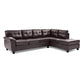 Gallant G905B-SC Sectional Without Ottoman - Cappuccino