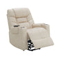 Nairi Ivory Leather Aire Power Motion Recliner