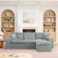 107'' Modern Boucle Sectional Sofa with Reversible Chaise