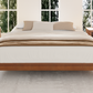 12 Inch King Size Solid Dry Bamboo Wood Platform Bed Frame