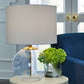 Samder - Glass Table Lamp  - White