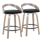 26" Contemporary Fixed-Height Counter Stool with Swivel
