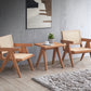 3-Piece Solid Wood Accent Chair Set and Matching End Table