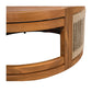 27.95" Acacia Wood Outdoor Coffee Table with Handwoven Rope Accent