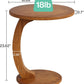 18.9" C-Shaped Round End Table