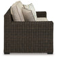 Coastline Bay - Loveseat W/Cushion - Brown
