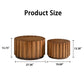 19.7" + 27.5" Round Nesting Coffee Table Set of 2