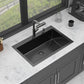 33" Drop-In Gunmetal Kitchen Sink