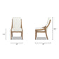 Lennox High-Back Upholstered Reclaimed Pine Wood Dining Chair Set