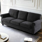 Soft Sofa, Upholstered 3 Seater Couch With High Density Foam, Loose Back Cushions And Turned Legs - view 6