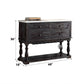 Gerardo - Server - White Marble Top & Weathered Espresso