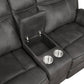 Lawrence Upholstered Padded Arm Reclining Loveseat Charcoal - view 3