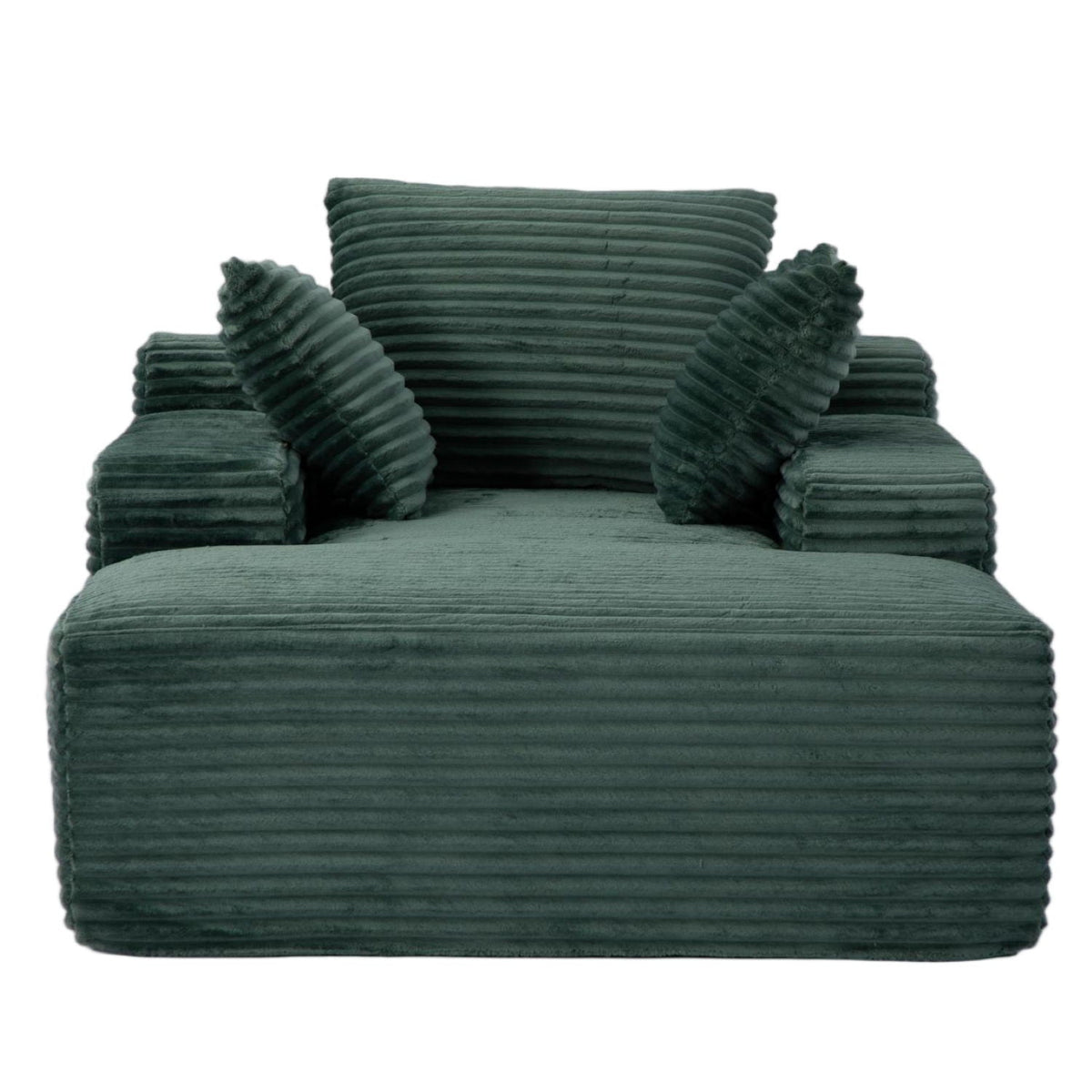 Oversized Chaise Lounge Chair Cozy Cloud Couch With 3 Throw Pillows And Wide Armrest - view 2