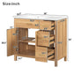 36" Wood Bathroom Vanity with Solid Wood Frame
