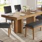 TOPMAX Farmhouse 78.1-Inch Extendable Wood Dining Table Set