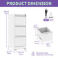3 Drawer Metal Vertical File Cabinet with Lock