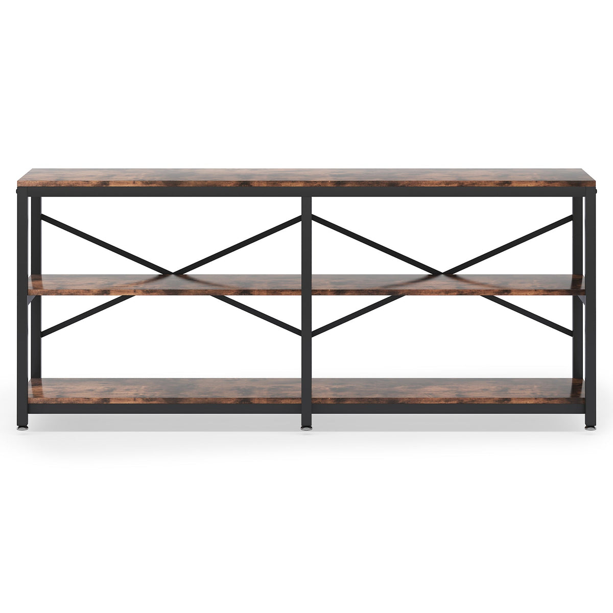 70.9" Extra Long Console Table with Storage Shelves