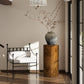 Nebula 29.5" Burl Accent Pillar Side Table