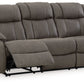 First Base - Reclining Sofa - Gunmetal